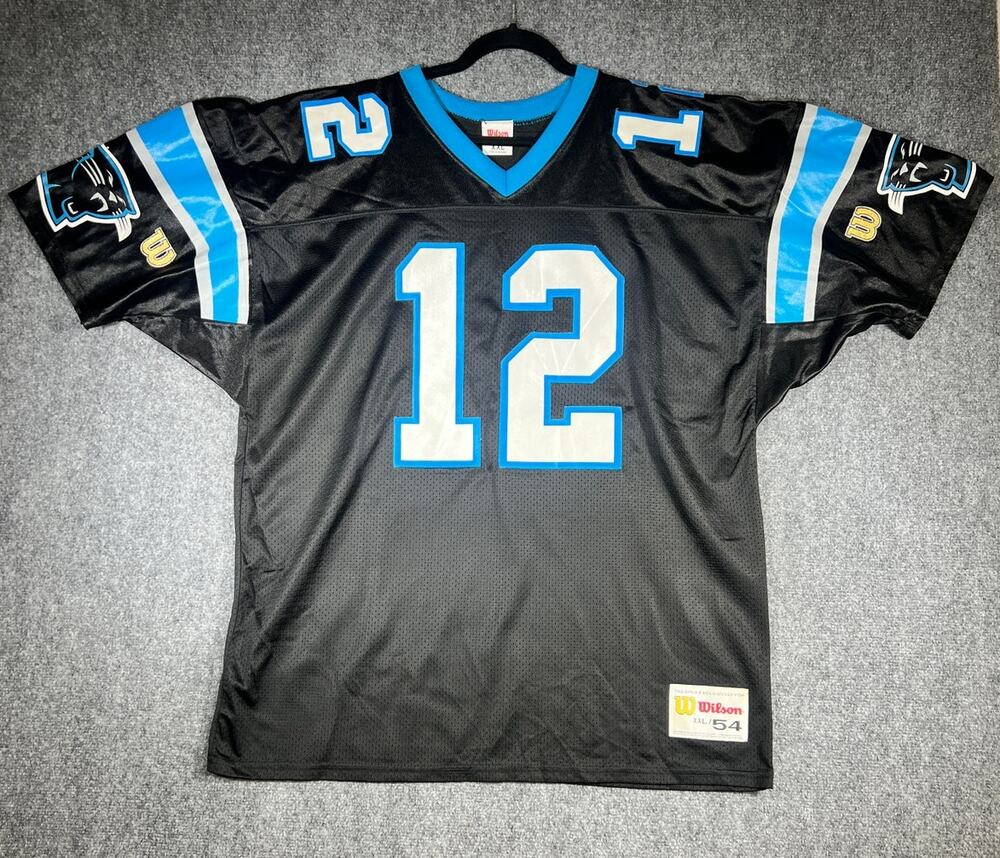 Vintage 90s Carolina Panthers Kerry Collins 12 NFL Jersey 2XL 54